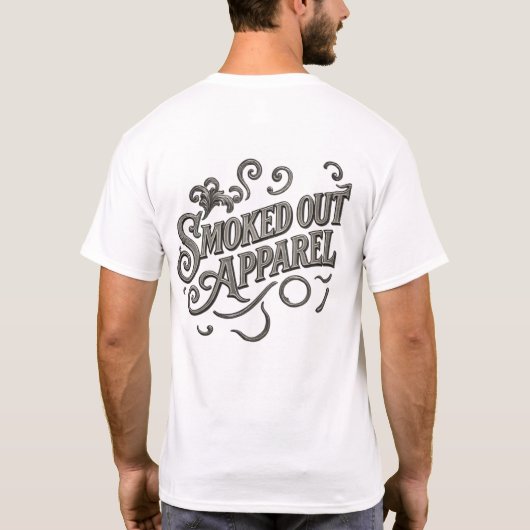 Retro Comic Style Monster Skull Tシャツ (裏面)