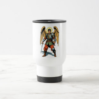 Retro Comic Style St Michael Travel Mug トラベルマグ