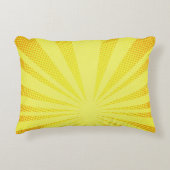 retro comic yellow background raster gradient half アクセントクッション (正面)