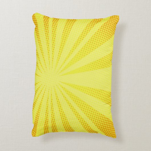 retro comic yellow background raster gradient half アクセントクッション (裏面(縦))