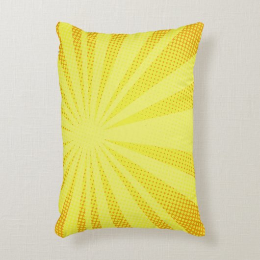 retro comic yellow background raster gradient half アクセントクッション (正面(垂直))