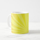 retro comic yellow background raster gradient half コーヒーマグカップ (正面左)