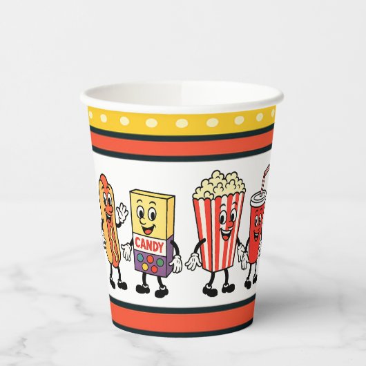 Retro Concession Stand Paper Cups 紙コップ (左)
