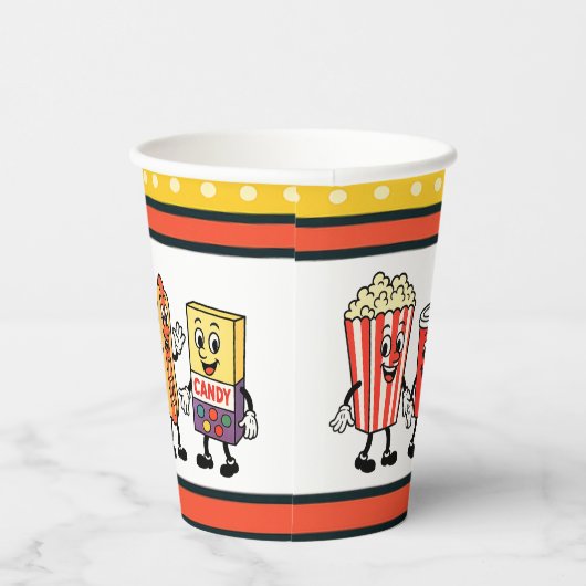 Retro Concession Stand Paper Cups 紙コップ (右)