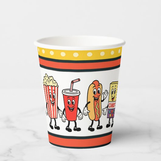 Retro Concession Stand Paper Cups 紙コップ (正面)