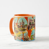 Retro Coney Island NY Postcard Mug マグカップ (正面左)