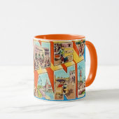 Retro Coney Island NY Postcard Mug マグカップ (正面右)
