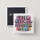 Retro Conspiracy Theory 缶バッジ (正面&裏面)