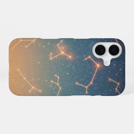 Retro Constellation Map iPhone 16ケース (裏面横)