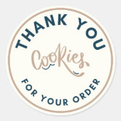 Retro Cookies thank you for your order ラウンドシール (正面)