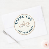 Retro Cookies thank you for your order ラウンドシール (封筒)