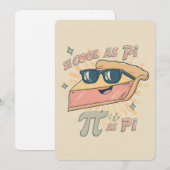 Retro Cool as Pi Party Invitation 招待状 (正面/裏面)