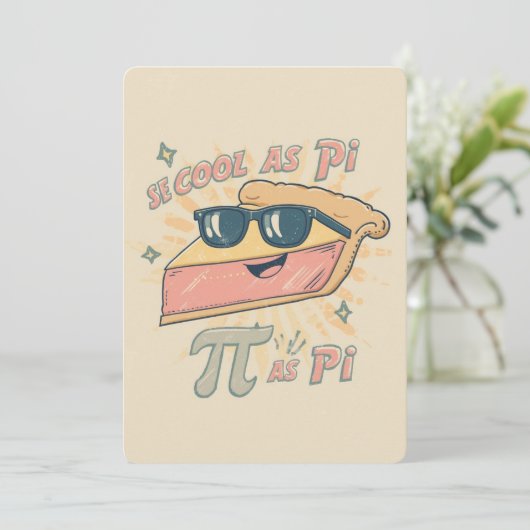 Retro Cool as Pi Party Invitation 招待状 (スタンド正面)