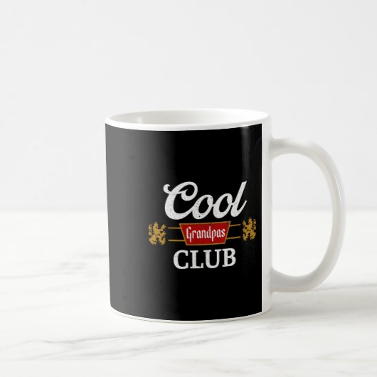 Retro Cool Grandpas Club Family Matching Father's コーヒーマグカップ (右)