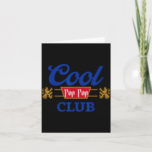 Retro Cool P P Club Family Matching Father's Day F カード (正面)