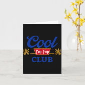 Retro Cool P P Club Family Matching Father's Day F カード (黄色い花)
