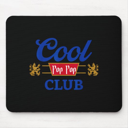 Retro Cool P P Club Family Matching Father's Day F マウスパッド (正面)