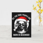 Retro Cool People Are Born In December Christian C カード (黄色い花)