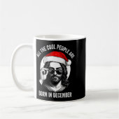 Retro Cool People Are Born In December Christian C コーヒーマグカップ (左)