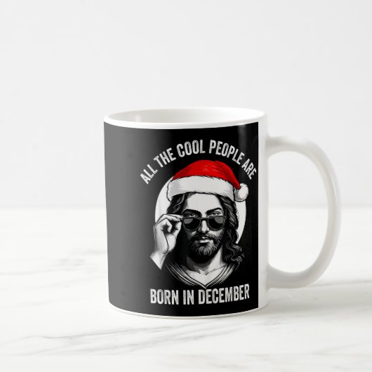 Retro Cool People Are Born In December Christian C コーヒーマグカップ (右)