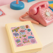 Retro Cool Talk Don't Text Pink                 シール