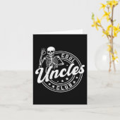 Retro Cool Uncles Club Funny New Uncle Men Skeleto カード (黄色い花)