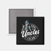 Retro Cool Uncles Club Funny Skeleton New Uncle Me マグネット (正面/裏面)