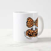 Retro Coquette Pumpkins Spooky Season ジャンボコーヒーマグカップ (正面右)