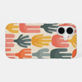 Retro Coral Pattern iPhone 16ケース (裏面横)