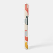 Retro Coral Pattern iPhone 16ケース (右側面)