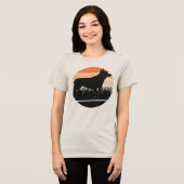Retro Corgi Sunset トライブレンドTシャツ (正面全面)