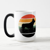 Retro Corgi Sunset モーフィングマグカップ (左)