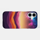 Retro Cosmic Hills iPhone 16ケース (裏面横)