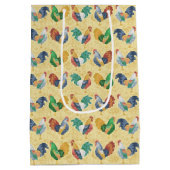 Retro Country Rooster ミディアムペーパーバッグ (裏面)