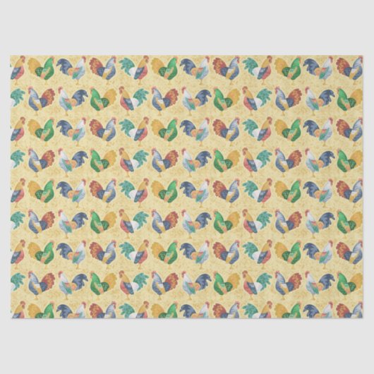 Retro Country Rooster 薄葉紙 (正面)