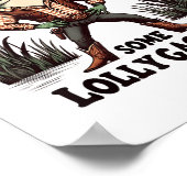 Retro Cowboy Frog Meme Y'all Mind If I Do Some Lol ポスター (角)