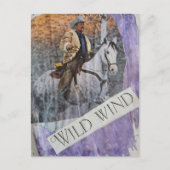 Retro Cowboy Wild Wind ポストカード (正面)