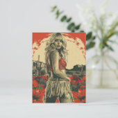 Retro Cowgirl ポストカード (スタンド正面)