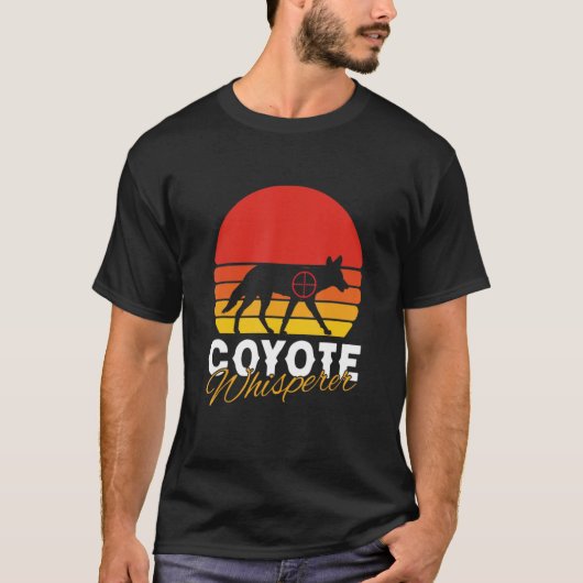 Retro Coyote Whisperer Coyote Hunting Yote Coyote  Tシャツ (正面)