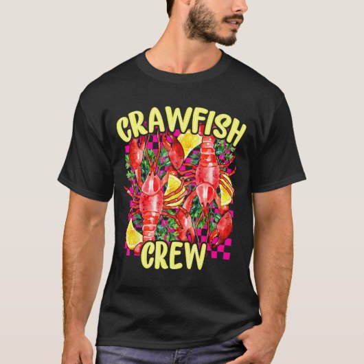 Retro Crawfish Crew Cajun Boil Season For Men Wome Tシャツ (正面)