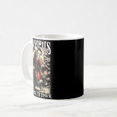 Retro Creepmas Krampus Is Coming To Town Dark Humo コーヒーマグカップ (正面左)