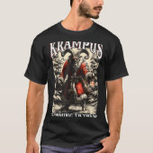 Retro Creepmas Krampus Is Coming To Town Dark Humo Tシャツ (正面)