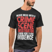 Retro Crime Scene Investigator Tシャツ (正面)