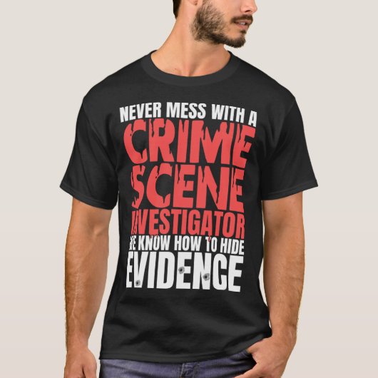 Retro Crime Scene Investigator Tシャツ (正面)