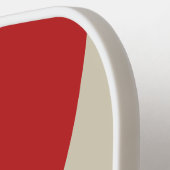 Retro Crimson Three Circle Stripe with Name ピックルボールラケット (左詳細)