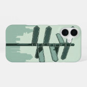 Retro Cross-Street Name Sign iPhone 16ケース (裏面横)