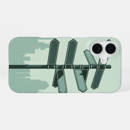Retro Cross-Street Name Sign iPhone 16ケース (裏面横)