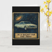 Retro Cruiser in Deep Space  カード (黄色い花)