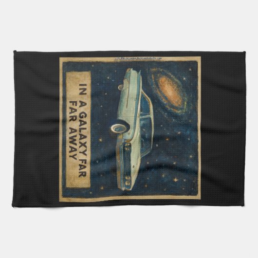 Retro Cruiser in Deep Space  キッチンタオル (横)