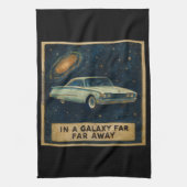 Retro Cruiser in Deep Space  キッチンタオル (縦)